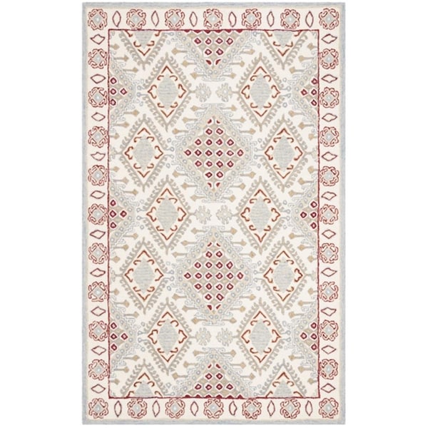 Safavieh Micro-Loop 500 2 ft. 3 in. x 7 ft. Rectangle Area Rug Ivory & Red MLP511Q-27 - main
